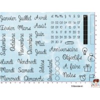 TAMPONS CALENDRIER / BULLET JOURNAL par l'Atelier de Caroline KIT RELIURE par l'Atelier de Caroline {attributes}